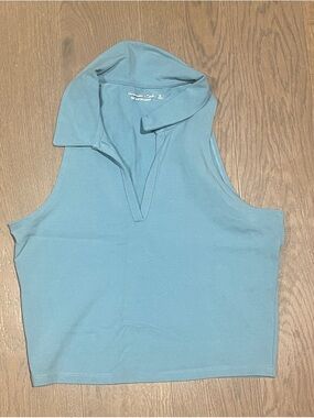 Abercrombie and Fitch Sleeveless Collared V-Neck Top